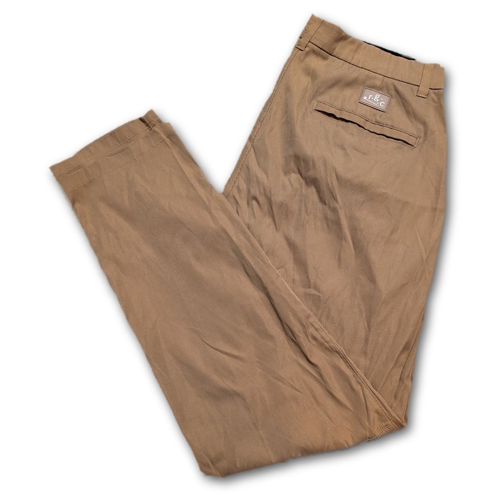 RGC Random Golf Club Mens Pants Tan Appx. 34x31 Woven Breathable Pockets Regular